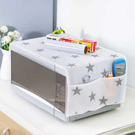 Microwave Dust Safe Cover with Pockets