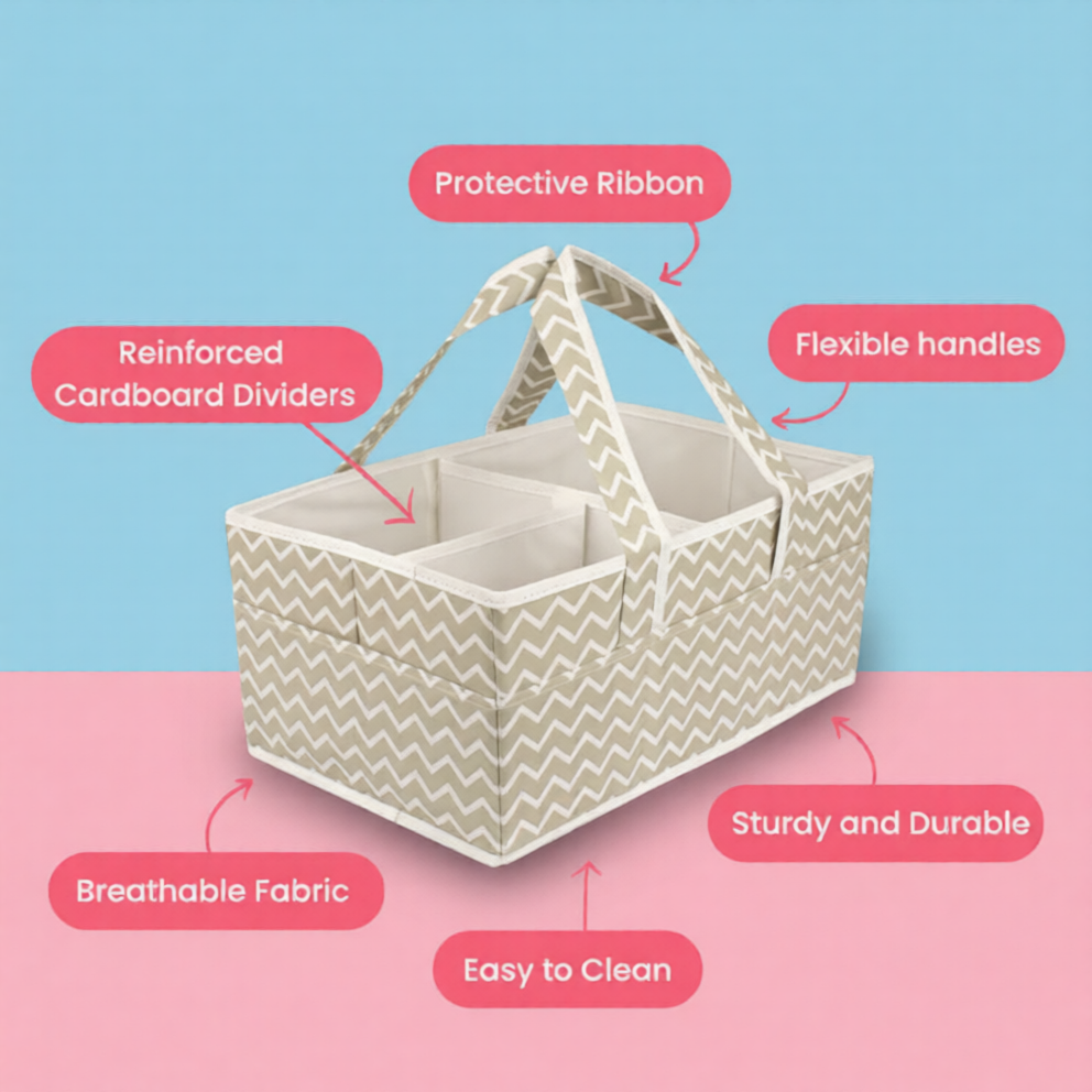 Portable Baby Storage Organizer With Handle