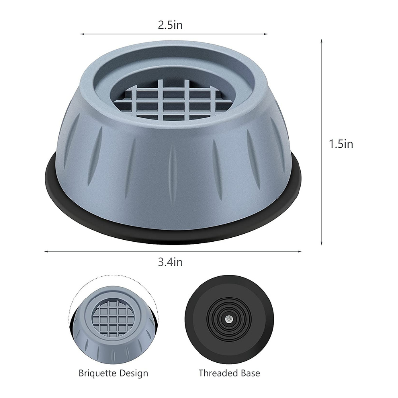 Washing Machine Anti Vibration Pads 4 Pcs Shock & Noise Absorbing Set