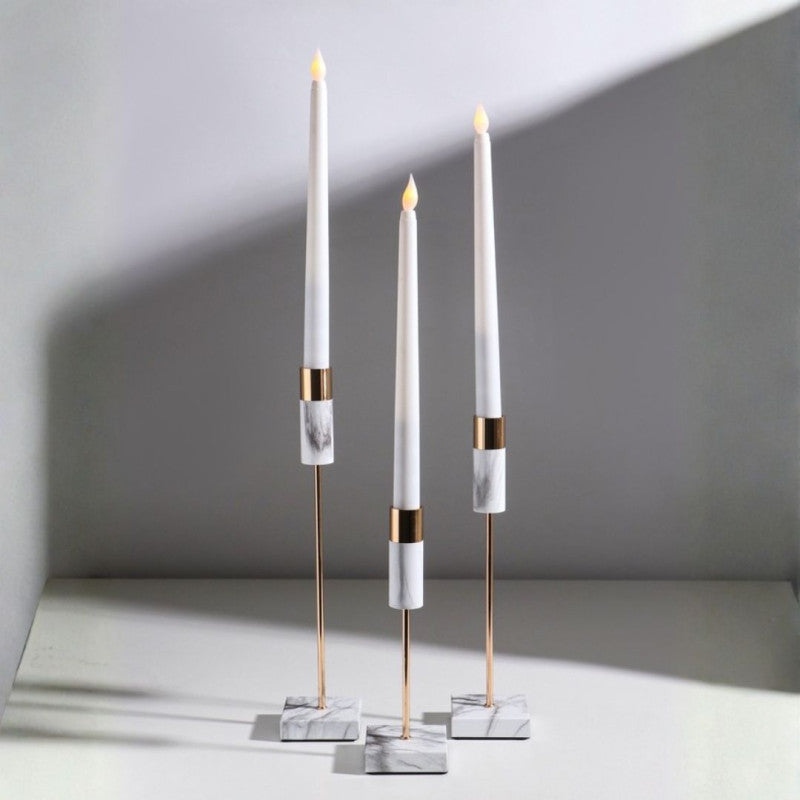 3 PCS Marble Shade Design Candle Holder