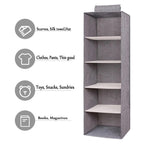 5 Layers Folding Closet Organizer – Space-Saving Hanging Wardrobe Storage Rack