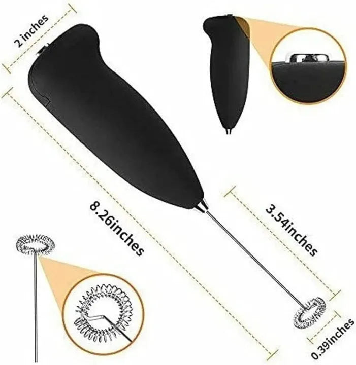 Handheld Coffee Beater Mixer Egg Mixer – Mini Milk Frother Hand Blender Whisk for Coffee Foam, Eggs, Cream, Lassi, Cappuccino & Kitchen Baking Mixing Tool